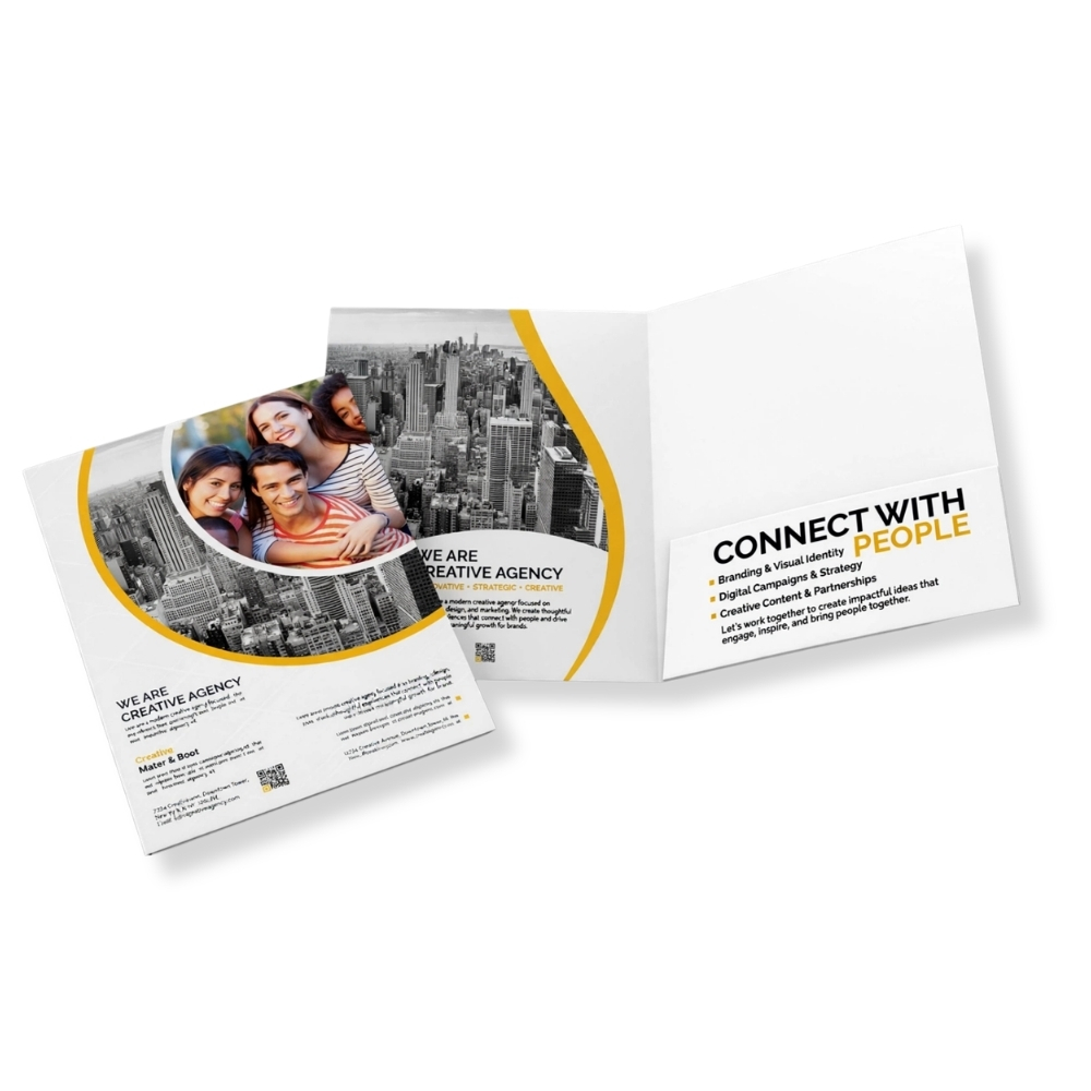 A5 Presentation Folder (Single Pocket 5mm Gusset) Printed Both Sides 250